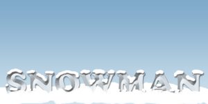 文字の奥側に雪を敷く
