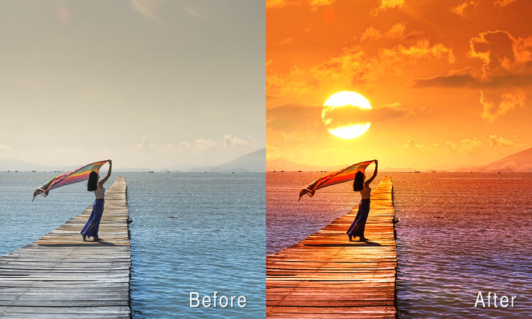 Photoshop 空の写真を合成する方法 Designmemo デザインメモ 初心者向けwebデザインtips